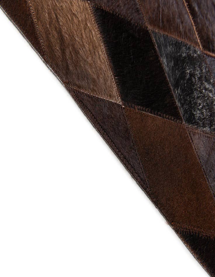 Detail image of  8' 1 x 10' 2 Cowhide Stocks Rug