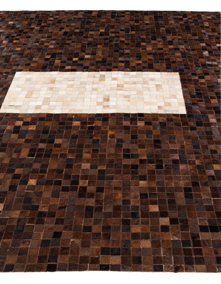 Detail image of  8' 1 x 9' 11 Cowhide Stocks Rug