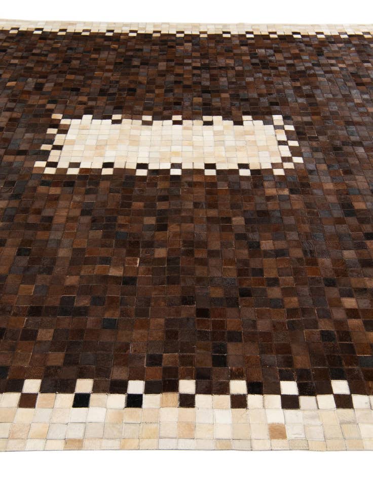 Detail image of  8' 2 x 9' 11 Cowhide Stocks Rug