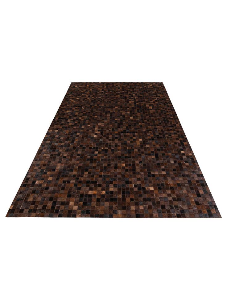 Detail image of  5' 11 x 9' Cowhide Stocks Rug