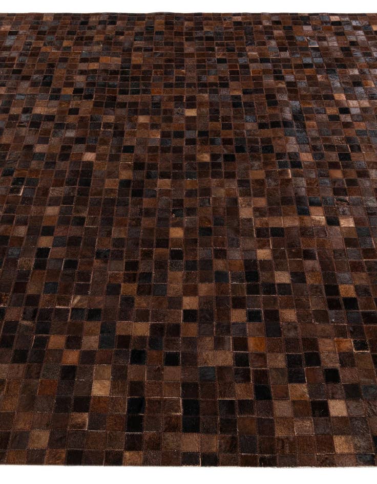 Detail image of  5' 11 x 9' Cowhide Stocks Rug