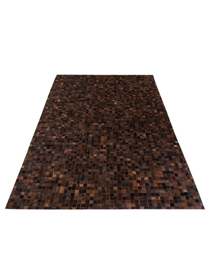Detail image of  5' 11 x 8' 11 Cowhide Stocks Rug