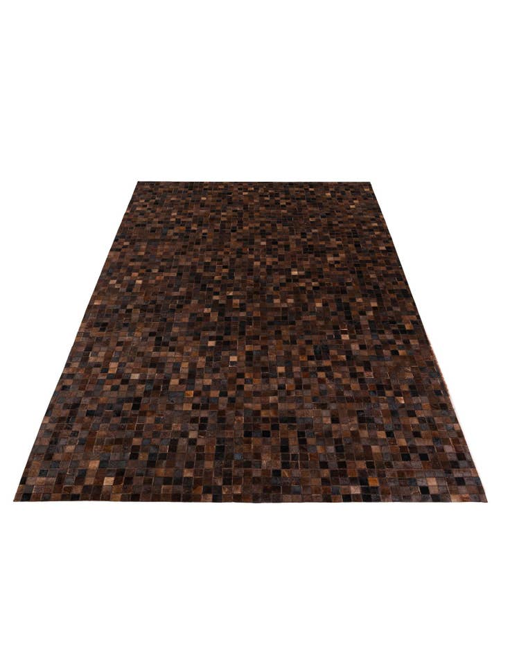 Detail image of  5' 11 x 8' 11 Cowhide Stocks Rug