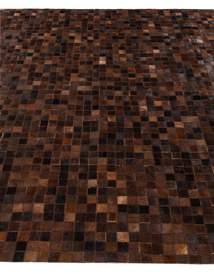 Detail image of  5' 11 x 8' 11 Cowhide Stocks Rug