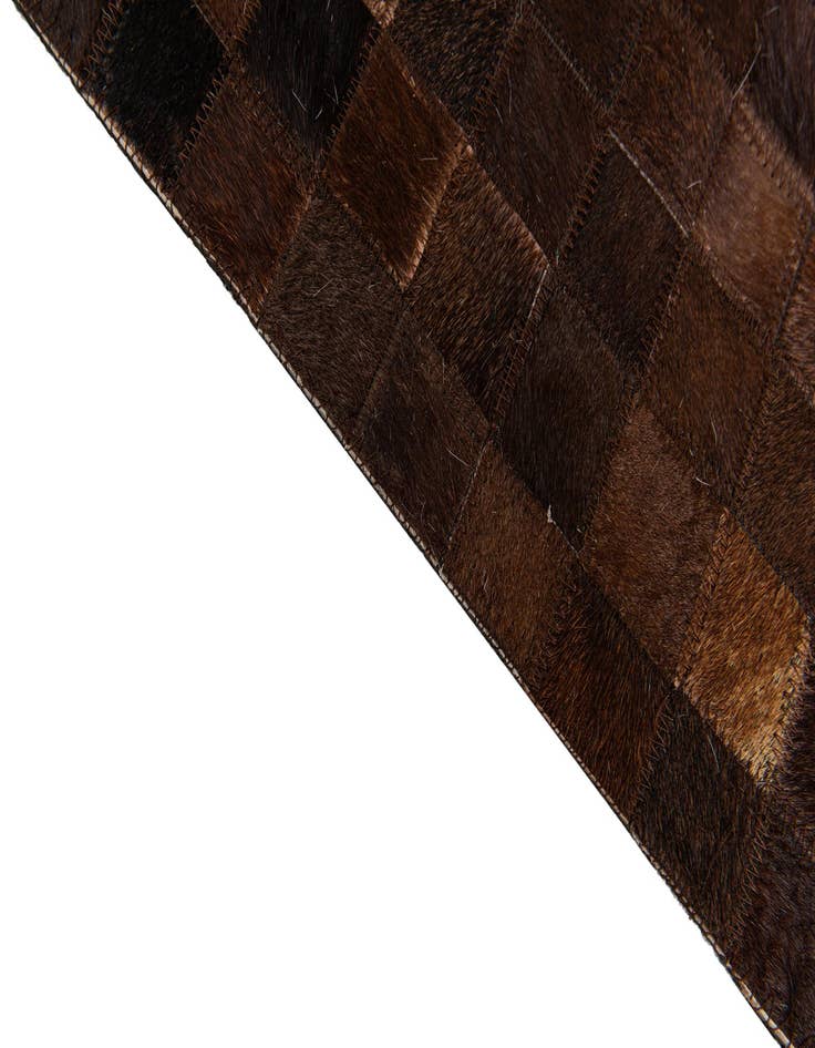 Detail image of  5' 11 x 8' 11 Cowhide Stocks Rug