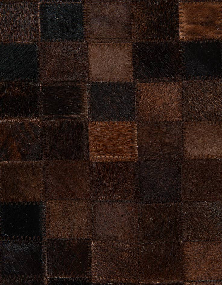 Detail image of  5' 11 x 8' 11 Cowhide Stocks Rug