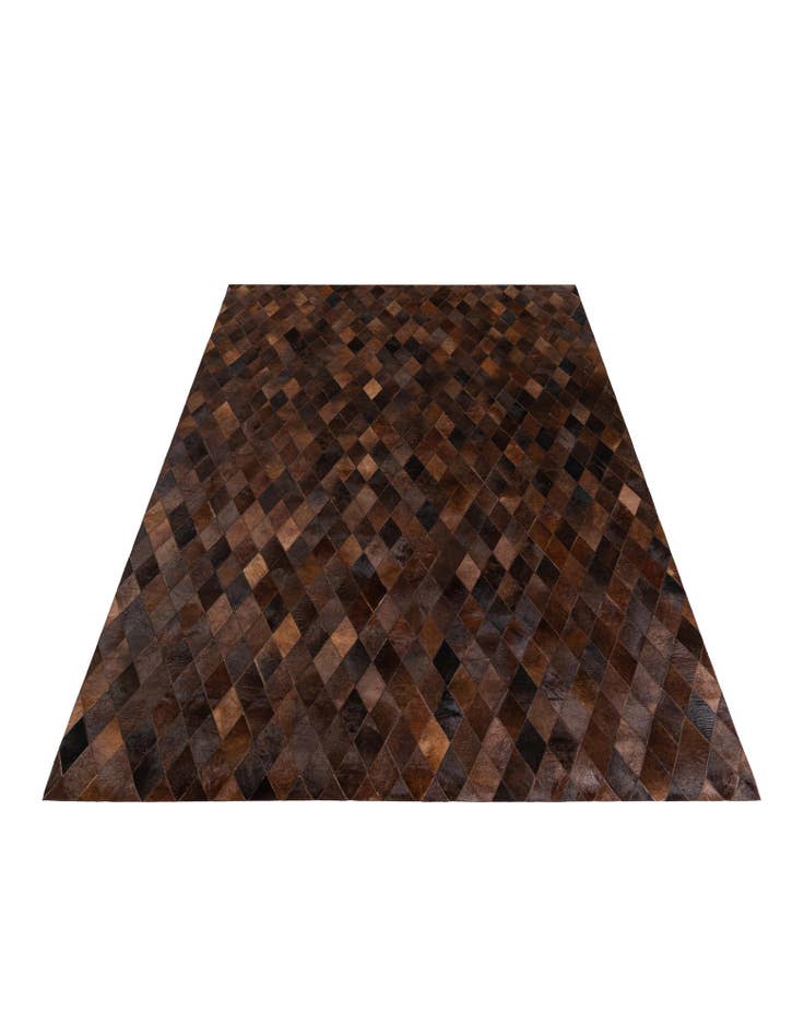 Detail image of  6' 6 x 9' 10 Cowhide Stocks Rug