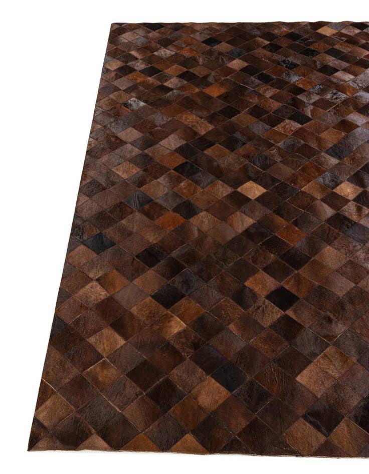 Detail image of  6' 6 x 9' 10 Cowhide Stocks Rug