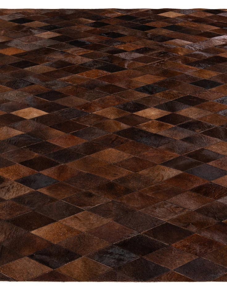 Detail image of  6' 6 x 9' 10 Cowhide Stocks Rug
