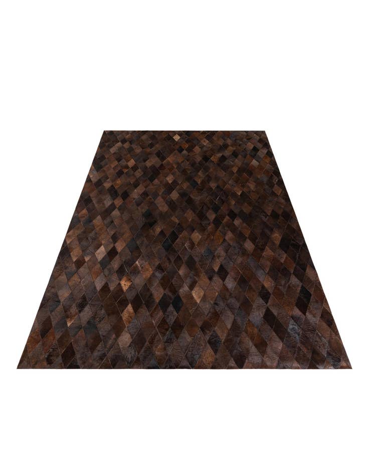 Detail image of  6' 7 x 9' 10 Cowhide Stocks Rug