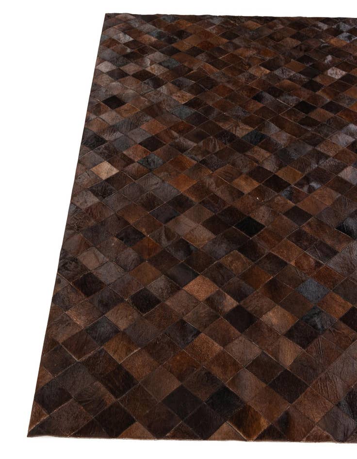 Detail image of  6' 7 x 9' 10 Cowhide Stocks Rug