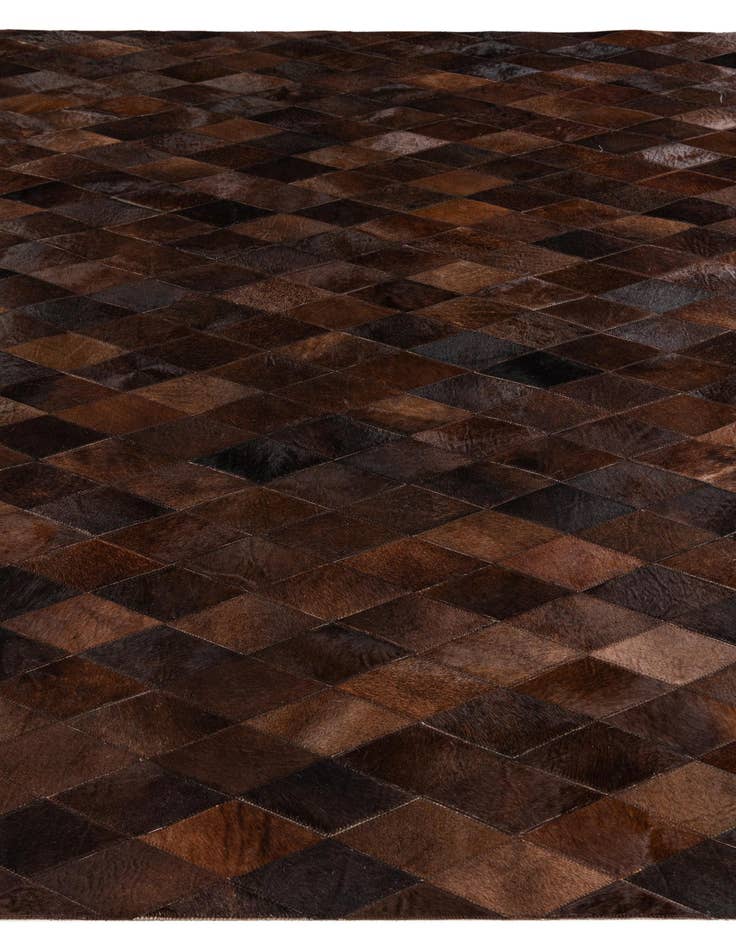 Detail image of  6' 7 x 9' 10 Cowhide Stocks Rug