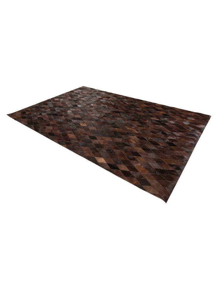 Detail image of  6' 7 x 9' 10 Cowhide Stocks Rug