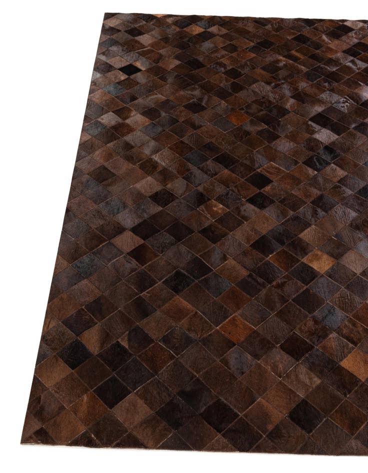Detail image of  6' 7 x 9' 10 Cowhide Stocks Rug