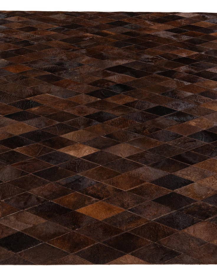 Detail image of  6' 7 x 9' 10 Cowhide Stocks Rug