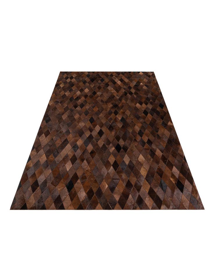 Detail image of  6' 7 x 9' 10 Cowhide Stocks Rug