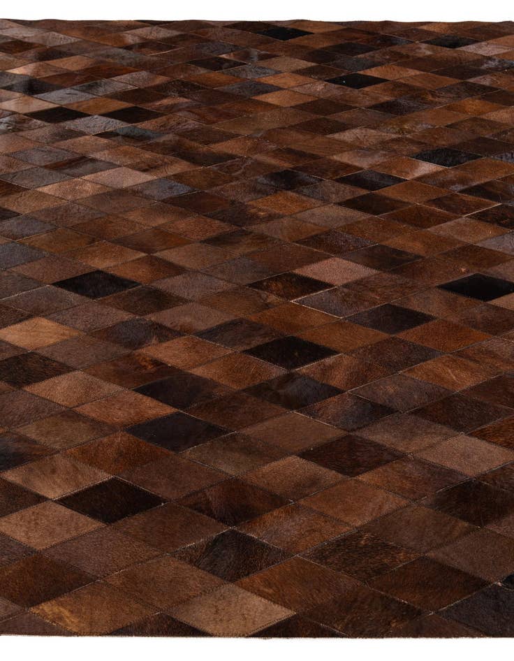 Detail image of  6' 7 x 9' 10 Cowhide Stocks Rug