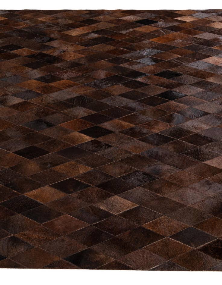 Detail image of  6' 6 x 9' 10 Cowhide Stocks Rug