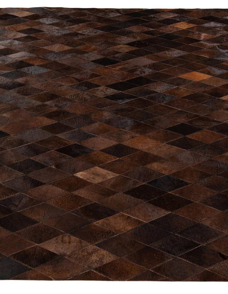 Detail image of  6' 6 x 9' 10 Cowhide Stocks Rug