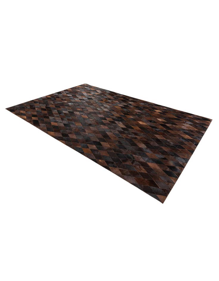 Detail image of  6' 6 x 9' 11 Cowhide Stocks Rug