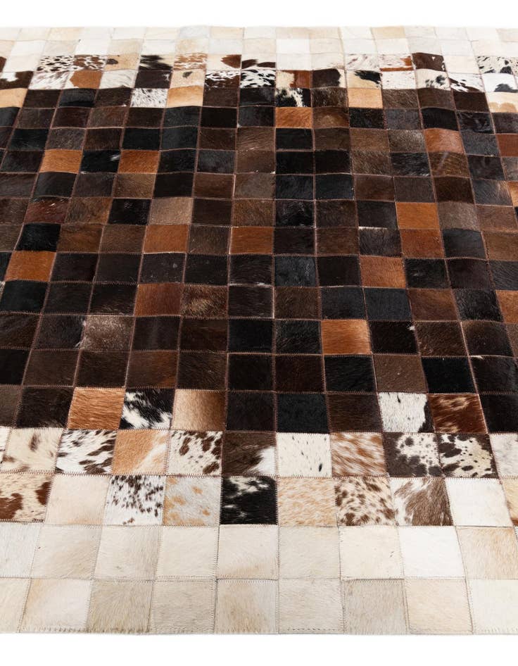 Detail image of  5' x 7' 11 Cowhide Stocks Rug