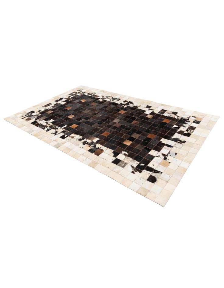 Detail image of  4' 11 x 7' 10 Cowhide Stocks Rug
