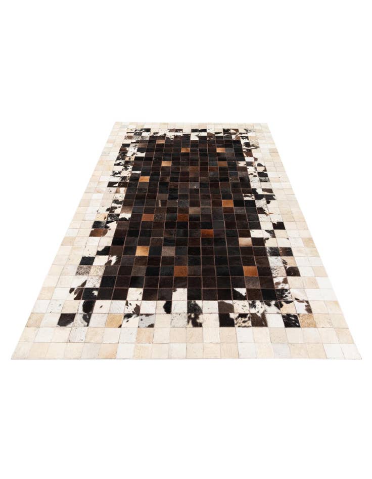 Detail image of  4' 11 x 7' 10 Cowhide Stocks Rug