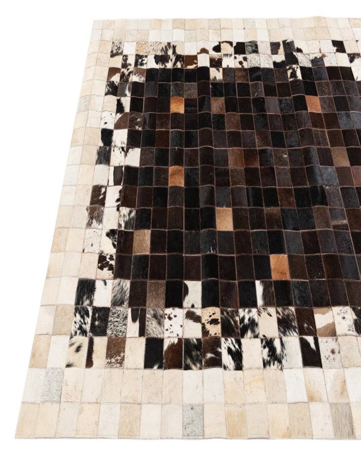 Detail image of  4' 11 x 7' 10 Cowhide Stocks Rug