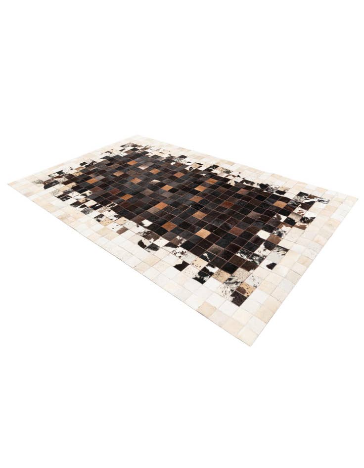 Detail image of  4' 11 x 7' 10 Cowhide Stocks Rug