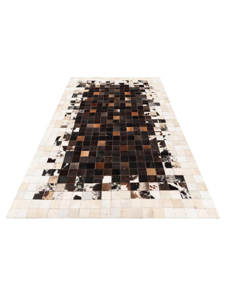 Detail image of  4' 11 x 7' 10 Cowhide Stocks Rug