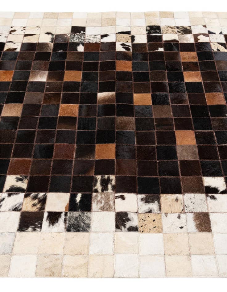 Detail image of  4' 11 x 7' 10 Cowhide Stocks Rug