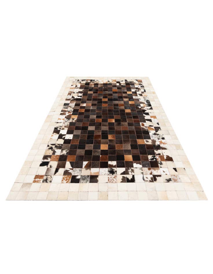 Detail image of  4' 11 x 7' 10 Cowhide Stocks Rug