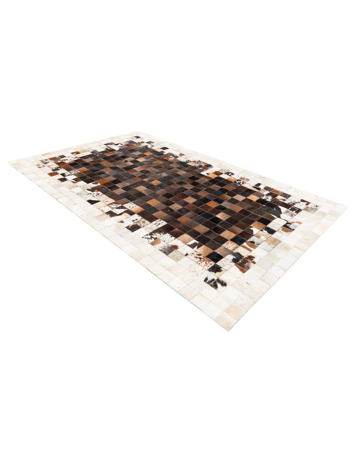 Detail image of  5' 2 x 8' Cowhide Stocks Rug