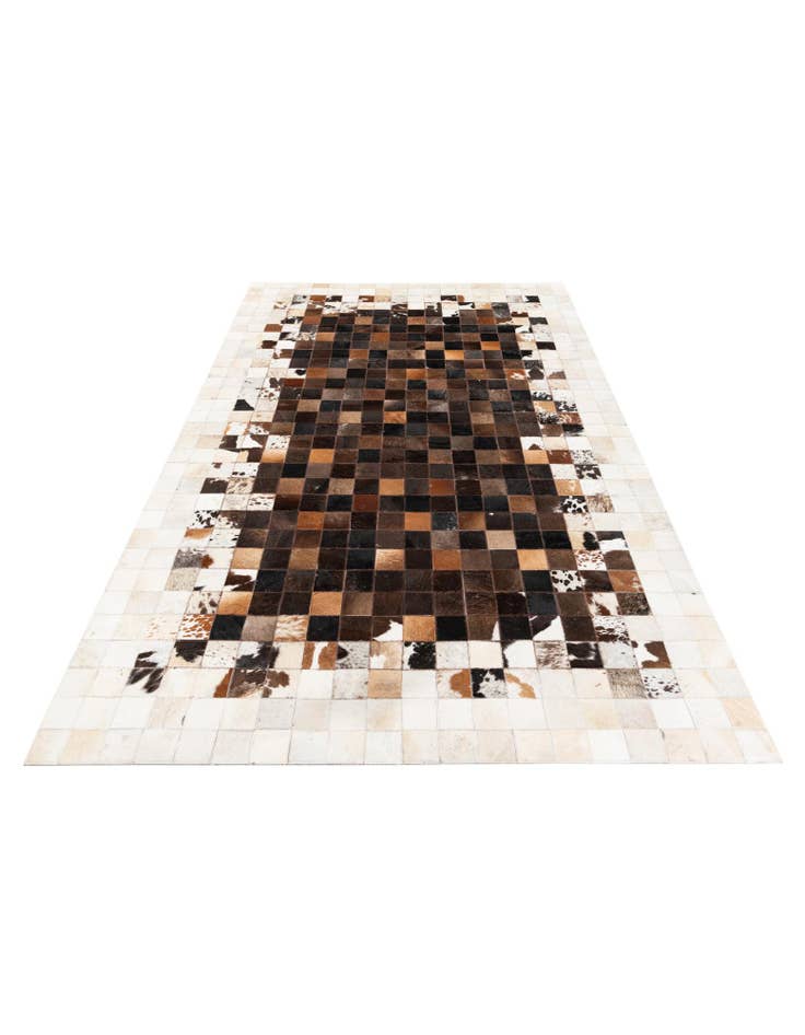Detail image of  5' 2 x 8' Cowhide Stocks Rug