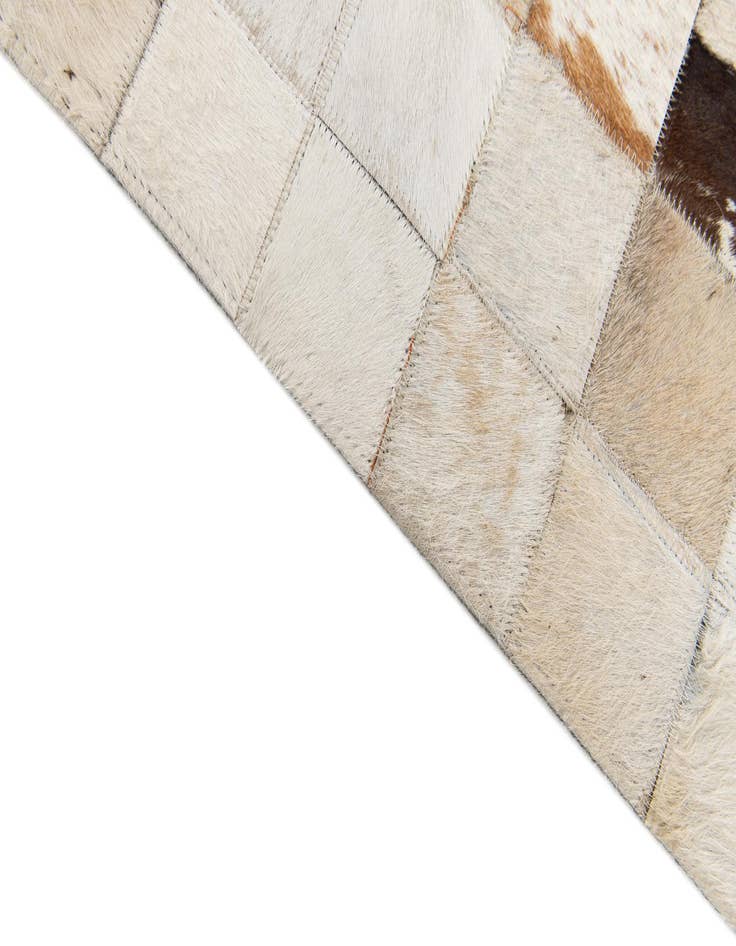 Detail image of  5' 2 x 8' Cowhide Stocks Rug