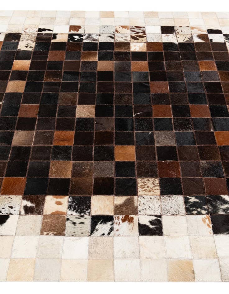 Detail image of  5' x 7' 11 Cowhide Stocks Rug