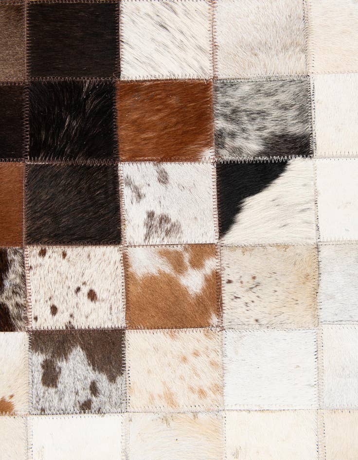 Detail image of  5' x 7' 11 Cowhide Stocks Rug