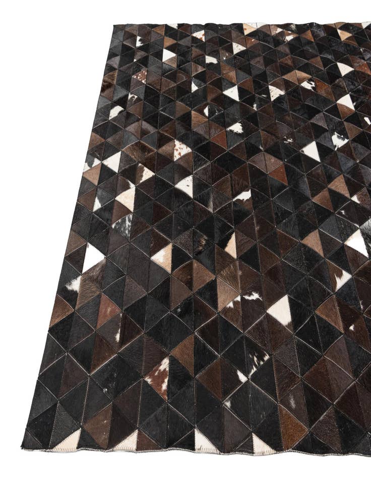 Detail image of  5' 1 x 8' Cowhide Stocks Rug