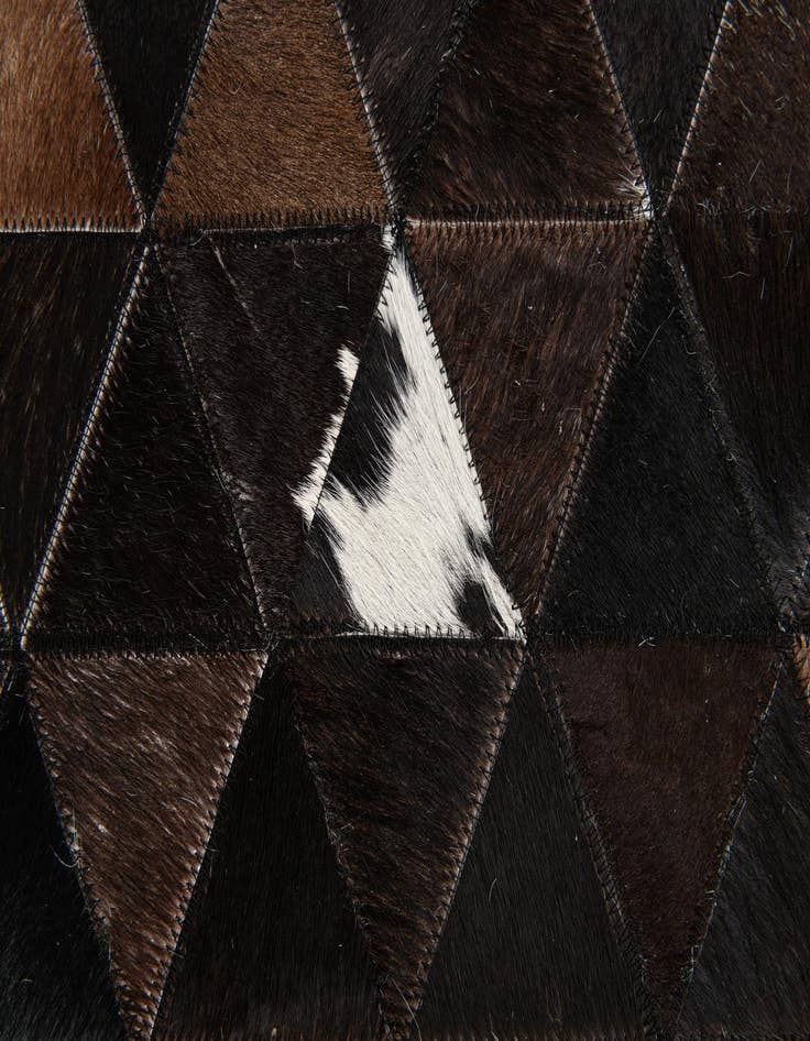 Detail image of  5' 1 x 8' Cowhide Stocks Rug