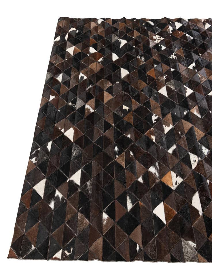 Detail image of  5' x 7' 9 Cowhide Stocks Rug