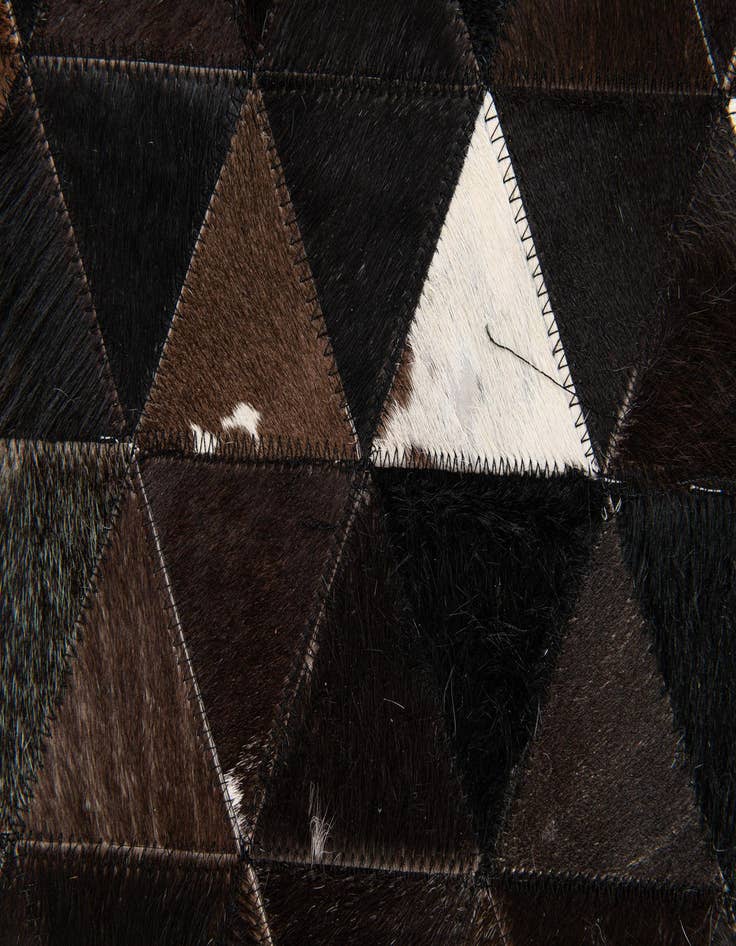 Detail image of  5' 1 x 7' 11 Cowhide Stocks Rug