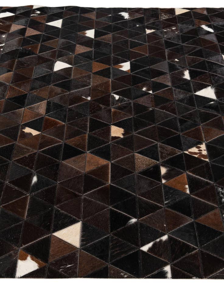 Detail image of  5' 1 x 8' Cowhide Stocks Rug