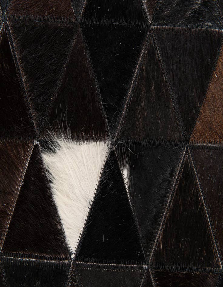 Detail image of  5' 1 x 8' Cowhide Stocks Rug