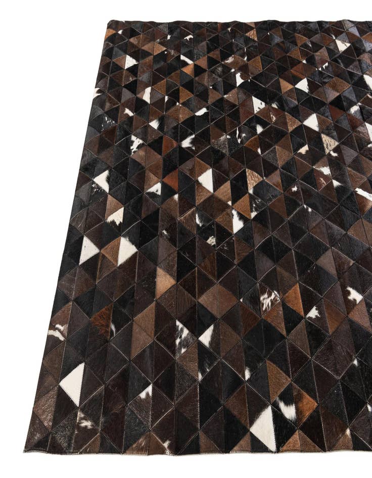Detail image of  4' 11 x 7' 10 Cowhide Stocks Rug