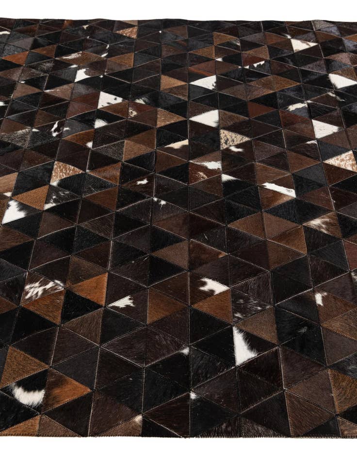 Detail image of  4' 11 x 7' 10 Cowhide Stocks Rug