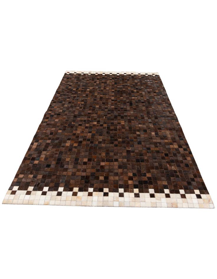 Detail image of  5' 1 x 7' 11 Cowhide Stocks Rug