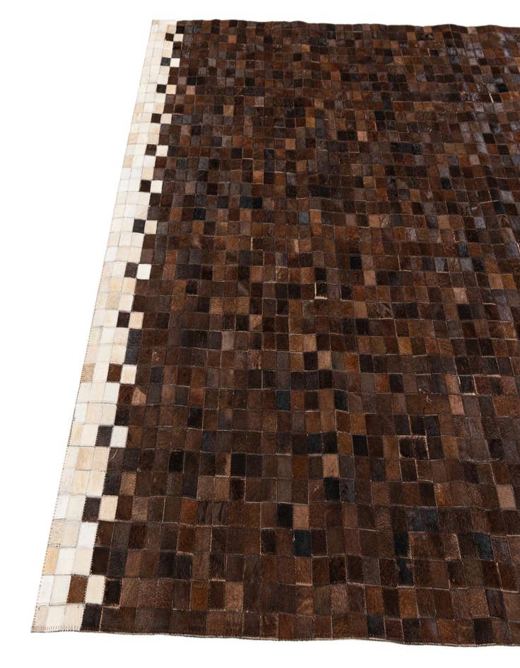 Detail image of  5' 1 x 7' 11 Cowhide Stocks Rug