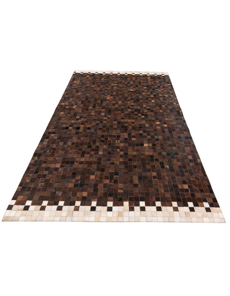 Detail image of  4' 11 x 8' 1 Cowhide Stocks Rug