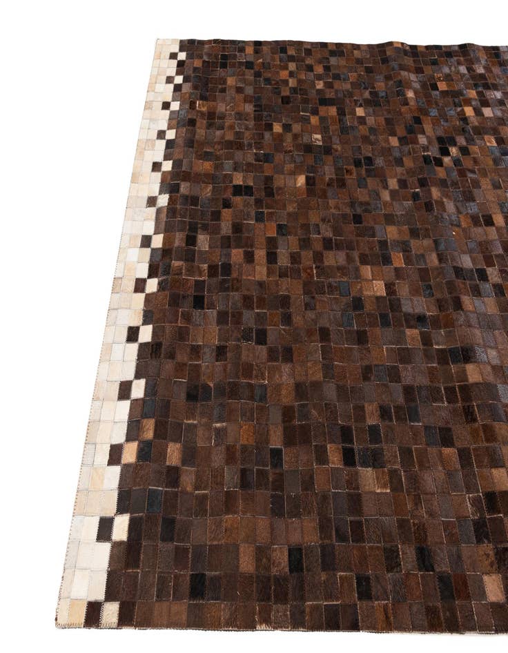 Detail image of  4' 11 x 8' 1 Cowhide Stocks Rug