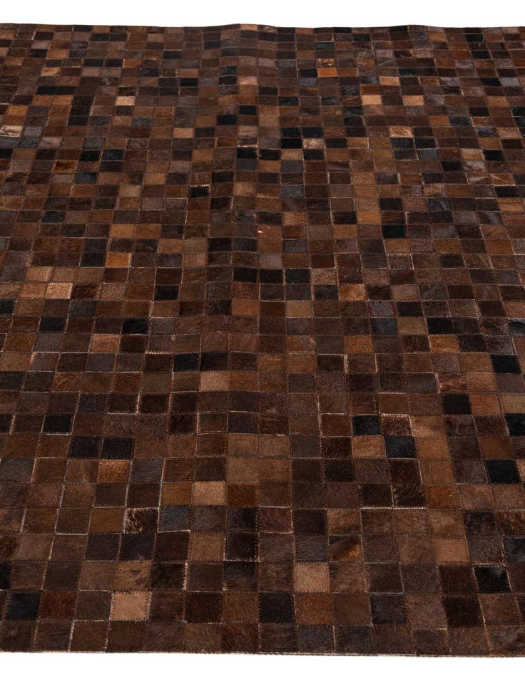 Detail image of  4' 11 x 8' 1 Cowhide Stocks Rug